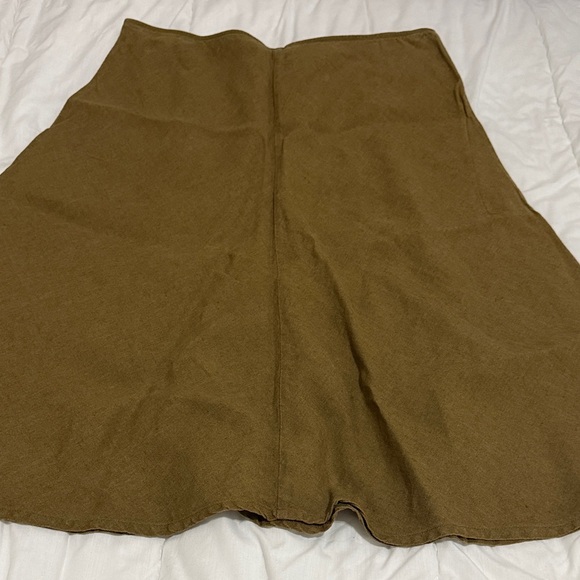 Eileen Fisher Olive Green Midi Skirt - Picture 12 of 15